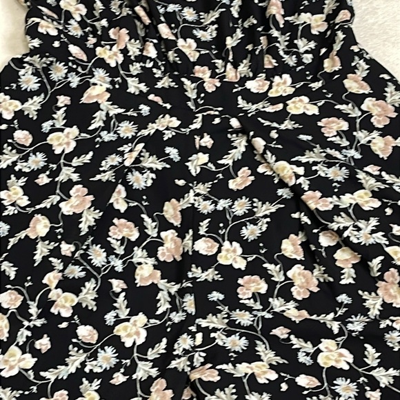 CECE Womens Black Printed Spaghetti Strap Straight leg Jumpsuit Size 10 - Picture 3 of 13